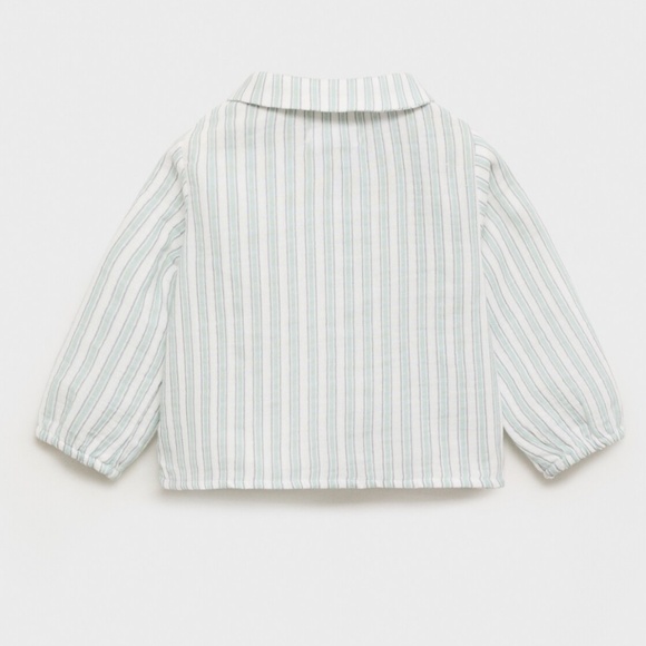 Mango Striped Cotton Long Sleeved Shirt, NWOT - Picture 2 of 6